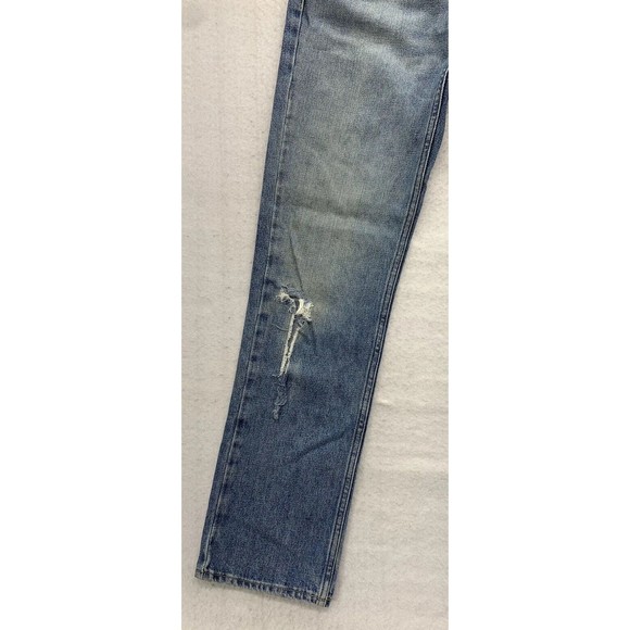Hollister Denim Jeans Men's 32X32 Blue Button Fly Factory Destroyed Distressed - Picture 12 of 16